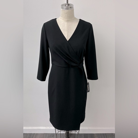 Glamour Dresses & Skirts - NWT Glamour Scuba Crepe Faux Wrap Dress size 8